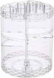 Otočný organizér na make-up štětce a kosmetiku s policemi