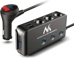 Rozdělovací adaptér do auta s funkcí rychlého nabíjení