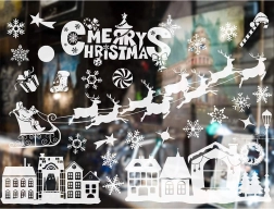 Vánoční samolepky na okno – zimní motivy