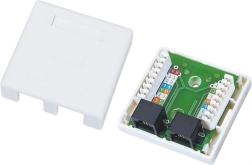 Nástěnná zásuvka UTP kat. 6, 2x RJ45