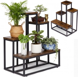 stojan na květiny loft s 4 policemi modernhome