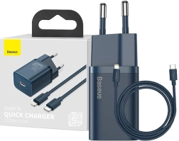 Baseus super si rychlonabíječka 20 w s usb‑c + kabel usb‑c – lightning 1 m (modrá)