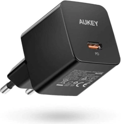 Černá Mini Nabíječka Aukey s USB-C 20W Power Delivery