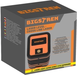 Křížový laser BIGSTREN se zeleným paprskem a pouzdrem