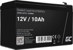 Bezúdržbová AGM baterie 12 V 10 Ah pro UPS, hračky a sekačky GREEN CELL