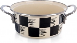 Emaliovaný hrnec Šachovnice 18 cm, 1,5 l