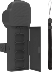 Ochranné pouzdro sunnylife s popruhem a šňůrkou na krk pro dji osmo pocket 3 – šedé