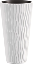 Květináč Prosperplast Sandy Slim bílý 30 cm