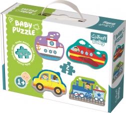 Baby puzzle doprava 4x2 dílky