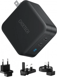 choetech 100w gan duální usb‑c pd síťová nabíječka
