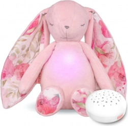 Uklidňující plyšový zajíček Diddou se světelným projektorem hvězd – růžový