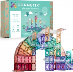 Connetix Pastel Ball Run sada magnetických stavebnic 106 ks s kuličkovou dráhou