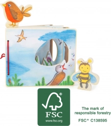 Dřevěná obrázková knížka s včelkou SMALL FOOT