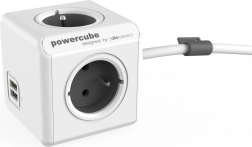 Prodlužovací zásuvka PowerCube Extended USB 1,5 m šedá
