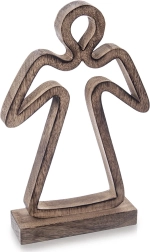 Dřevěná vánoční figurka anděla z mangového dřeva 29 cm