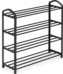 Kovový botník se čtyřmi policemi