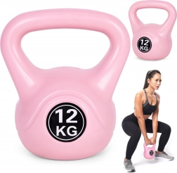 Kettlebell 12 kg růžový pro domácí trénink MODERNHOME