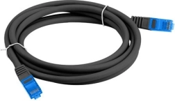 Patch kabel Cat 6A S/FTP CCA 2 m černý