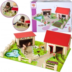 Eichhorn velká dřevěná farma s figurkami, 25 dílů