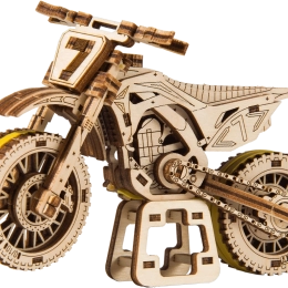 Dřevěné 3D puzzle motorka MotoCross WOODEN CITY (88 dílů)