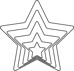 Sada vykrajovátek na cukroví hvězda, nerez, 5 ks (1,5–7,5 cm)