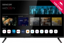 Sencor 32" HD Ready webOS televize s 12V napájením