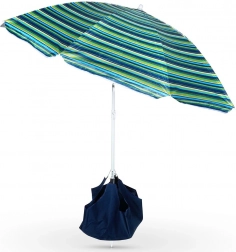 Plážový slunečník s pískovou základnou 147 cm