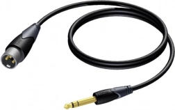 Kabel XLR mužský - 6,3 mm Jack mužský stereo 3 m