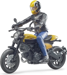 Bruder bworld motocykl Scrambler DUCATI Cafe Racer s jezdcem 1:16