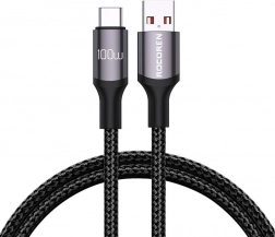 Rychlonabíjecí kabel Rocoren USB-A na USB-C Retro Series 2m šedý