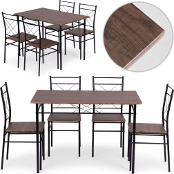 Jídelní set stůl a 4 židle MODERNHOME Verona