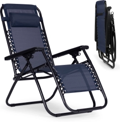 Zahradní polohovací křeslo ZERO GRAVITY ModernHome – tmavě modré