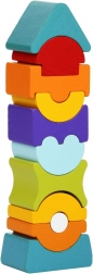 Balanční dřevěná věž CUBIKA – skládačka 11 dílů