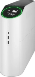 Záložní zdroj apc back-ups pro 2200va pro hraní, 230 v, čistá sinusoida, lcd, bílý, schuko