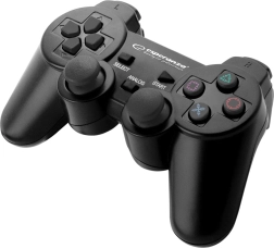 drátový gamepad pro PS3 a PC USB Trooper černý