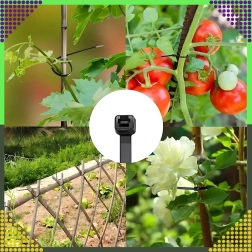 Silné stahovací pásky černé 4 × 100 mm, 50 ks