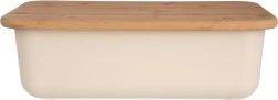 Chlebovka z plastu a bambusu béžová 40 × 23 × 13 cm