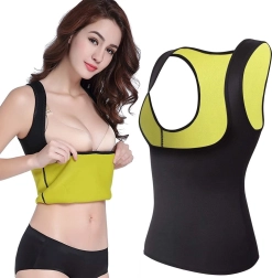 Dámské neoprenové tréninkové tílko na hubnutí – Černá