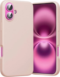 silikonové pouzdro Vention pro iPhone 16 s MagSafe, růžové