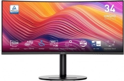 Modern MD342CQP 34" zakřivený LED ultrawide monitor UWQHD 120 Hz – černý
