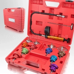 Tester těsnosti chladicí soustavy s pumpou a sadou adaptérů