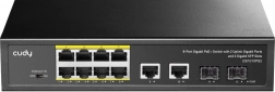 8portový gigabitový PoE+ switch se 2 uplinkovými porty a 2 sloty SFP, 120 W