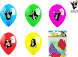 Nafukovací balonky 30 cm krtek – sada 10 ks, 5 designů