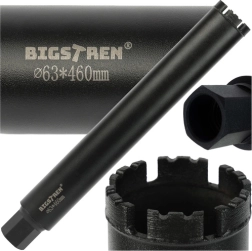 Diamantová jádrová korunka 63 × 450 mm BIGSTREN, závit 1-1/4" UNC pro beton a kámen