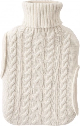 Termofor s pleteným béžovým obalem 1,6 l