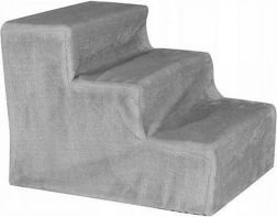 Třístupňové schůdky pro psa, šedé