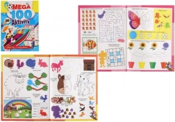 Mega aktivity 100 – kniha aktivit se zajícem s nálepkami, 21 × 28 cm, cz verze