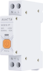 Chytrý jistič s Wi‑Fi Avatto WCB16-1P s měřením spotřeby