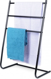 Stojanový kovový černý věšák na ručníky Vilde