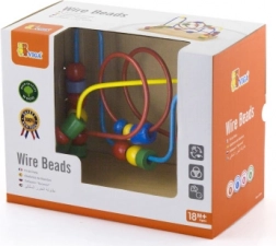 Dřevěný korálkový labyrint pro děti